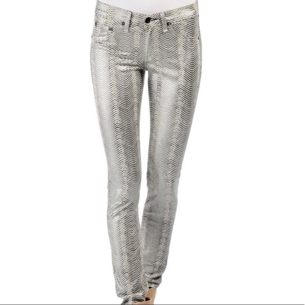 Rag & Bone Metallic Zebra Jean Legging